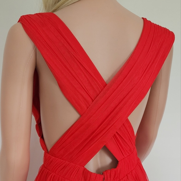 ASOS RED DRESS TULLE SZ.6 - Picture 11 of 16